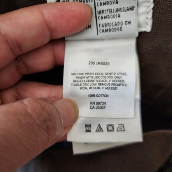 Sorel Overall Bibs Mens XXL Brown Quilted Lined Canvas Double Knee Workwear - Picture 15 of 15